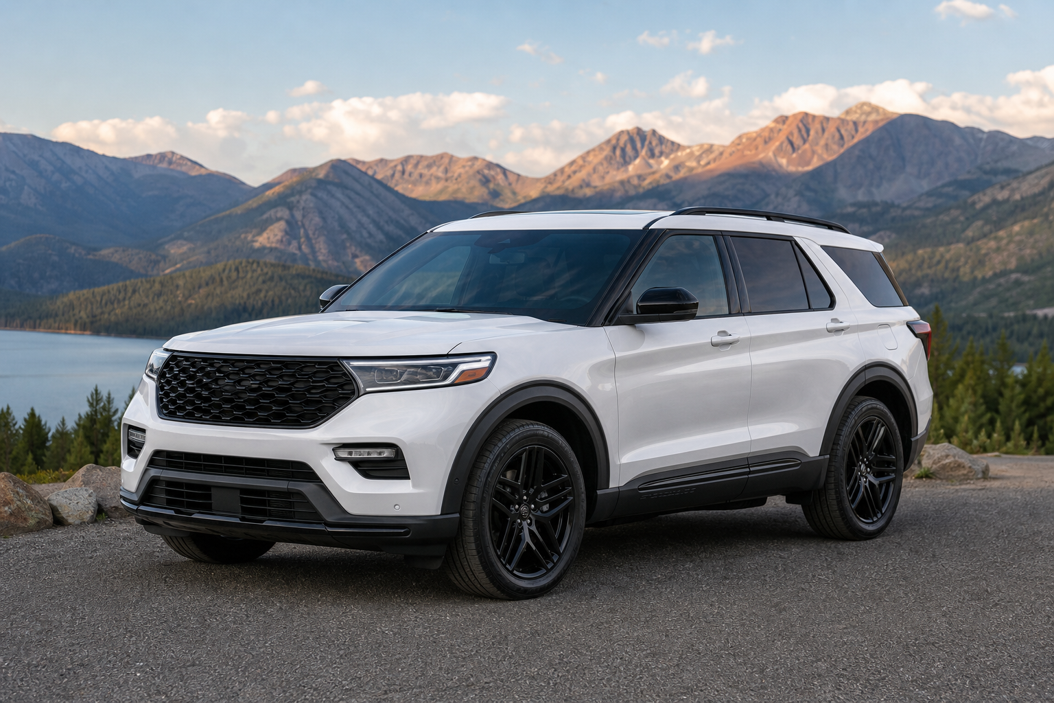 Three-row SUV representing Ford Explorer P1000 questions